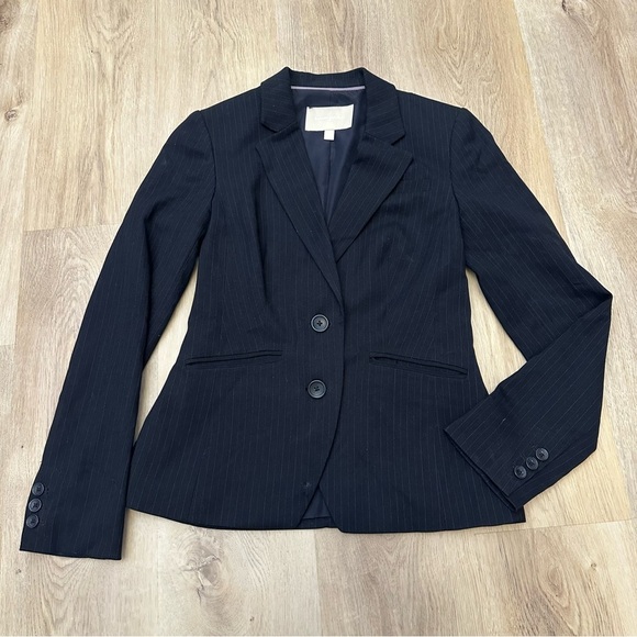 Banana Republic Black Pinstripe Tailored Skirt Set size 2 | 4 - Picture 1 of 13